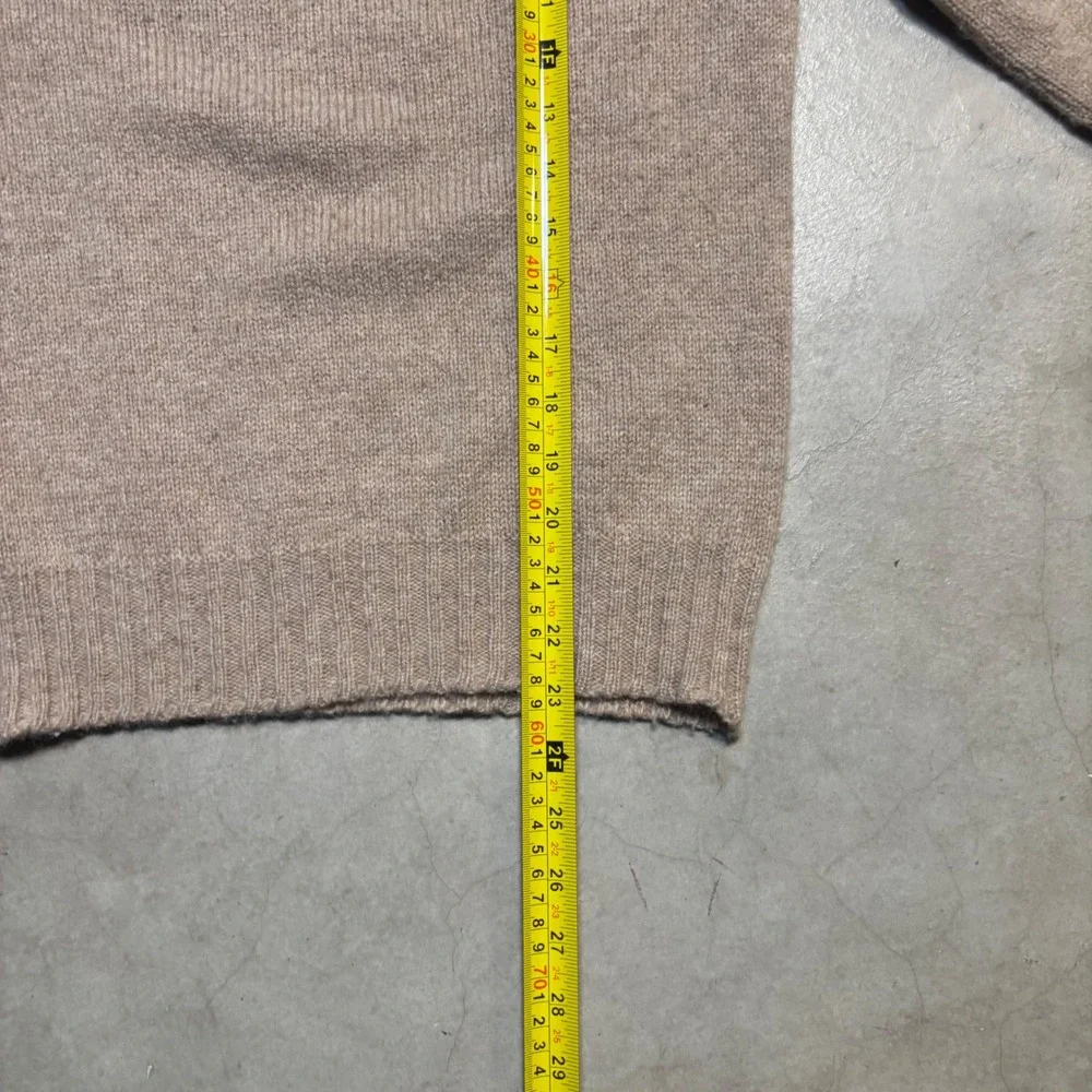 Vintage 70s Gap Women Tan Oatmeal Knit Crewneck Sweater Small Classic Retro - Picture 5 of 5